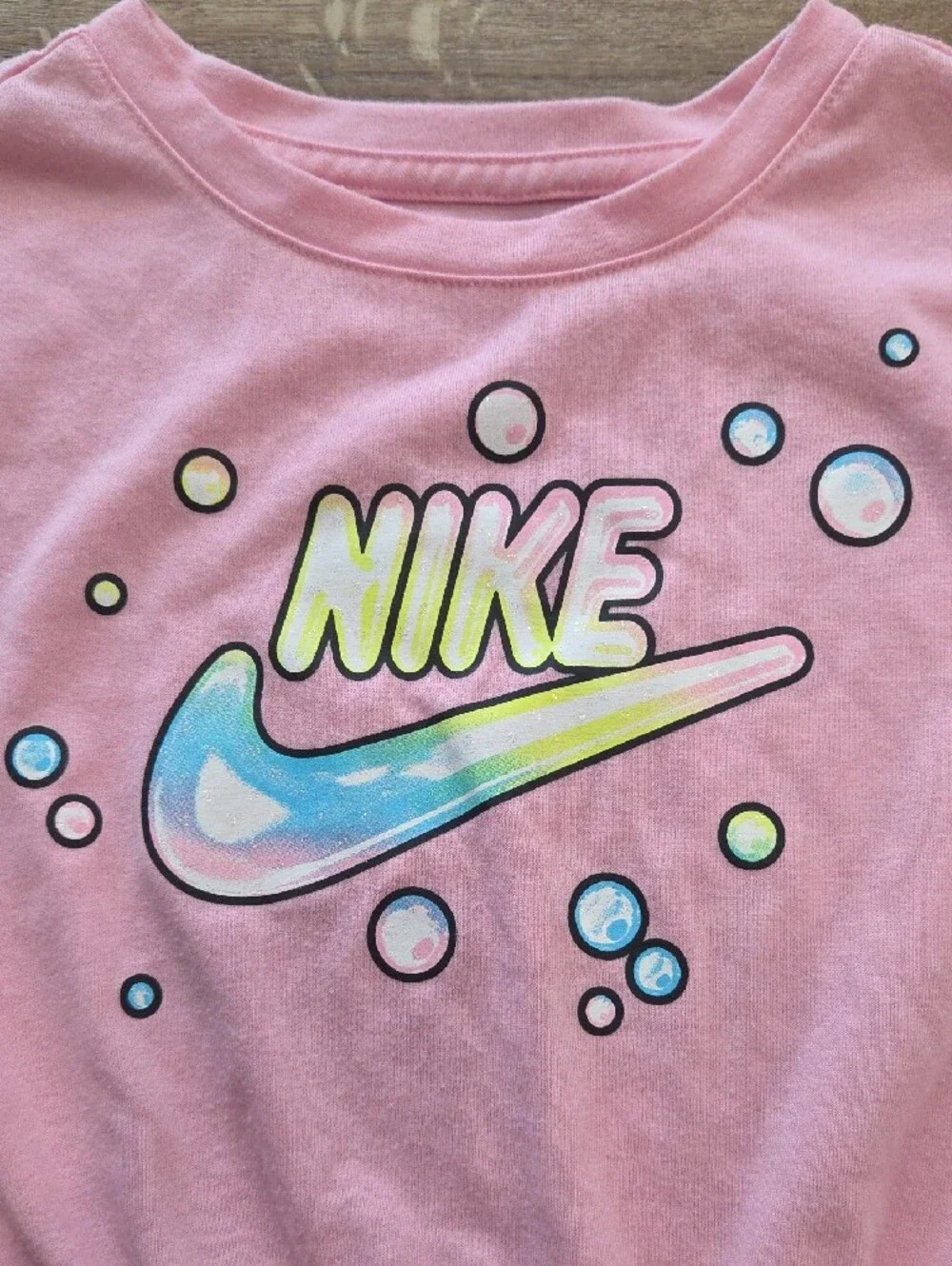 Nike Pink Bubble Logo Elastic-Waist Dress